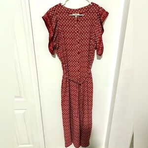 Red Patterned jumpsuit